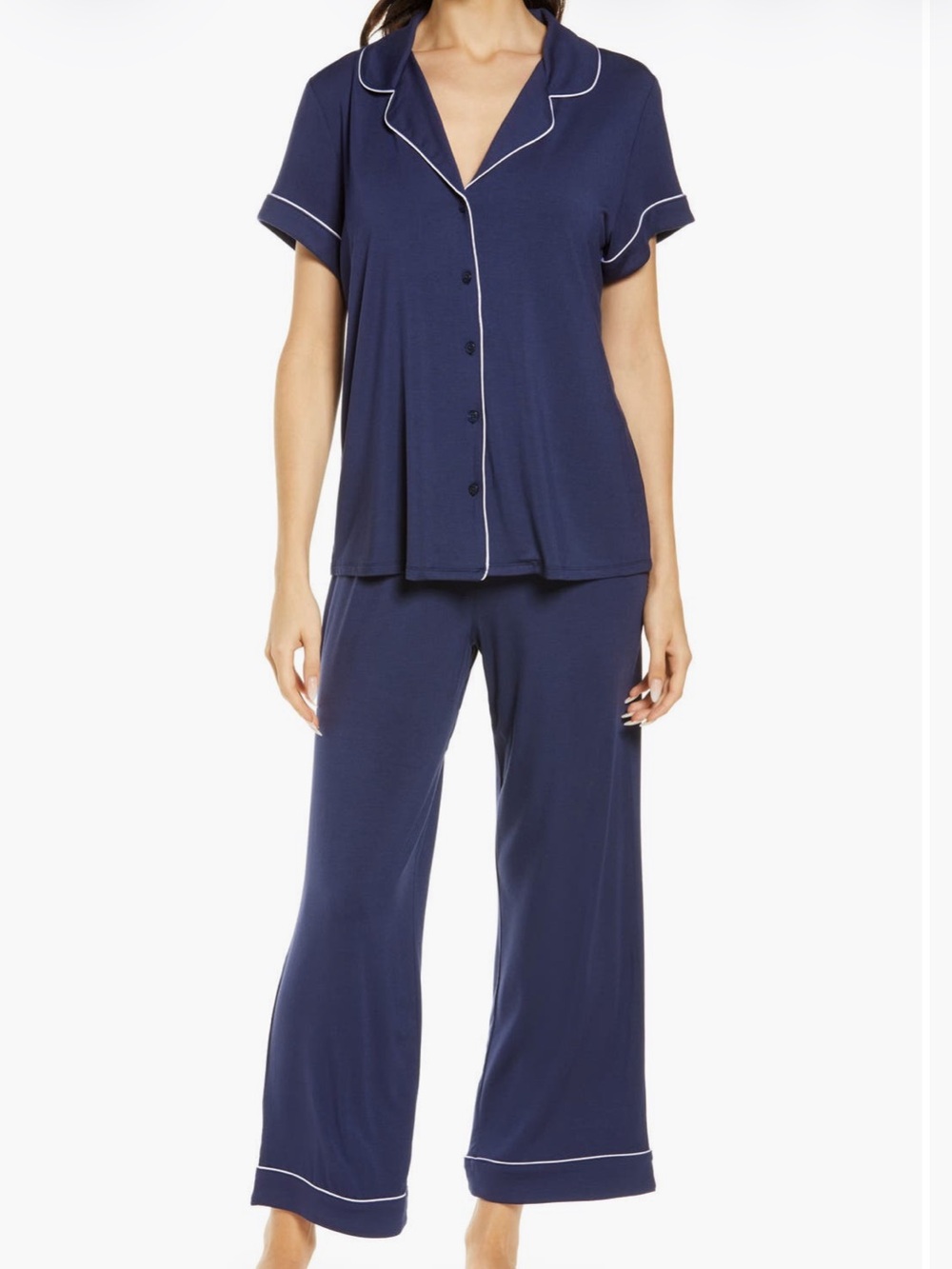 Moonlight Eco Pajama Set in Navy NWT